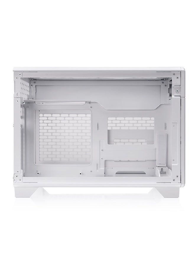 ثيرمال تيك - TR100 Mini Tower Chassis (Snow White) - Modular Design, Compatible with Mini ITX Motherboards, Supports GPUs up to 360mm, Optional 3.9" LCD Screen, Top/Side Dust Filters, Supports SFX/SFX-L PSUs, Multiple Cooling Options, Compact and Travel-Friendly Design | CA-11A-00S6NN-00 - Image 1