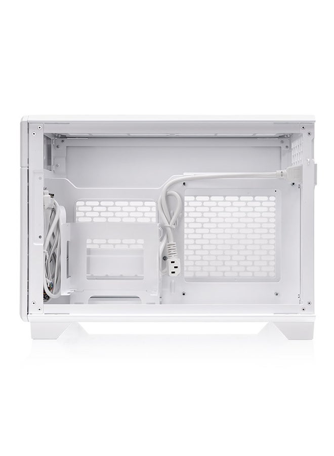 ثيرمال تيك - TR100 Mini Tower Chassis (Snow White) - Modular Design, Compatible with Mini ITX Motherboards, Supports GPUs up to 360mm, Optional 3.9" LCD Screen, Top/Side Dust Filters, Supports SFX/SFX-L PSUs, Multiple Cooling Options, Compact and Travel-Friendly Design | CA-11A-00S6NN-00 - Image 1