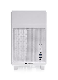 ثيرمال تيك TR100 Mini Tower Chassis (Snow White) - Modular Design, Compatible with Mini ITX Motherboards, Supports GPUs up to 360mm, Optional 3.9" LCD Screen, Top/Side Dust Filters, Supports SFX/SFX-L PSUs, Multiple Cooling Options, Compact and Travel-Friendly Design | CA-11A-00S6NN-00  - Image 2