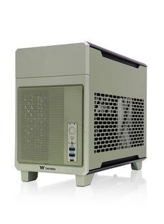 ثيرمال تيك TR100 Matcha Green Mini Tower Chassis, Mini-ITX, SPCC Steel, 2 x USB 3.0, 1 x USB 3.2 Gen 2 Type-C, 3 Expansion Slots, Top Fan & Radiator Support (240mm/280mm), 360mm GPU Compatibility, SFX Power Supply, Modular Design with Magnetic Panels, Optional LCD Screen Kit, Dust Filters, Travel-Ready | CA-11A-00SENN-00  - Image 2