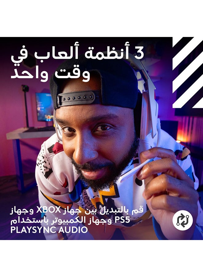 أسترو سماعة ألعاب لاسلكية A50 LIGHTSPEED + محطة قاعدة بيضاء - Image 2