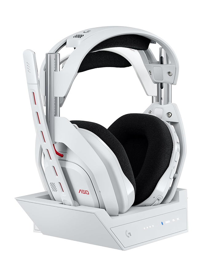 أسترو سماعة ألعاب لاسلكية A50 LIGHTSPEED + محطة قاعدة بيضاء - Image 1