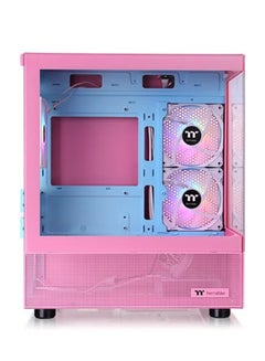 ثيرمال تيك View 170 TG ARGB Bubble Pink Micro Chassis, M-ATX, 2 x 120mm ARGB Lite Fans, 3mm Tempered Glass, 1 x 120mm Rear Fan, ARGB Lighting (Aura Sync, RGB Fusion, Mystic Light Sync, Polychrome), USB 3.0 I/O Ports, 1 x 3.5" HDD & 2 x 2.5" SSD Bays, Compatible with 240mm Top Radiator, 180mm PSU, ATX Power Supply | CA-1Z4-00MAWN-01  - Image 3