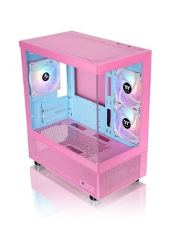 ثيرمال تيك View 170 TG ARGB Bubble Pink Micro Chassis, M-ATX, 2 x 120mm ARGB Lite Fans, 3mm Tempered Glass, 1 x 120mm Rear Fan, ARGB Lighting (Aura Sync, RGB Fusion, Mystic Light Sync, Polychrome), USB 3.0 I/O Ports, 1 x 3.5" HDD & 2 x 2.5" SSD Bays, Compatible with 240mm Top Radiator, 180mm PSU, ATX Power Supply | CA-1Z4-00MAWN-01  - Image 5
