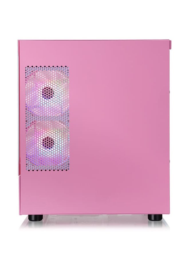 Thermaltake View 170 TG ARGB Bubble Pink Micro Chassis, M-ATX, 2 x 120mm ARGB Lite Fans, 3mm Tempered Glass, 1 x 120mm Rear Fan, ARGB Lighting (Aura Sync, RGB Fusion, Mystic Light Sync, Polychrome), USB 3.0 I/O Ports, 1 x 3.5" HDD & 2 x 2.5" SSD Bays, Compatible with 240mm Top Radiator, 180mm PSU, ATX Power Supply | CA-1Z4-00MAWN-01  - Image 4