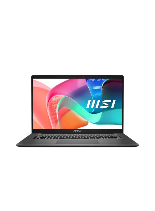MSI Modern 14 F13MG Laptop With 14-Inch  Display, Core i7-1355U Processor/16GB RAM/512GB SSD/Intel Iris Graphics/Windows 11 Home English/Arabic Platinum Gray  - Image 1