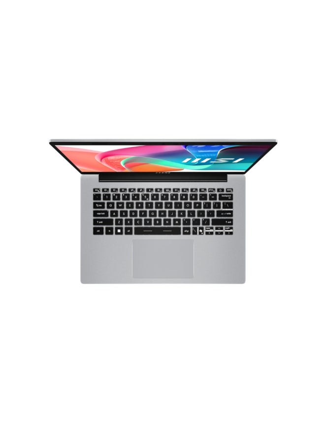 MSI Modern 14 F13MG Laptop With 14-Inch  Display, Core i5-1334U Processor/8GB RAM/512GB SSD/Intel Iris Graphics/Windows 11 Home English/Arabic Urban Silver  - Image 3