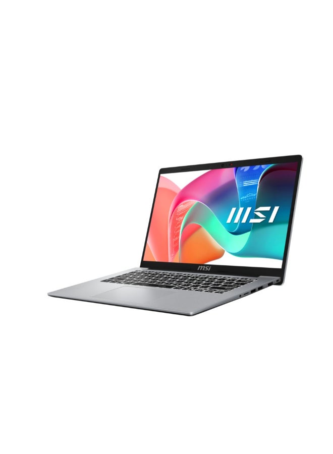 MSI Modern 14 F13MG Laptop With 14-Inch  Display, Core i5-1334U Processor/8GB RAM/512GB SSD/Intel Iris Graphics/Windows 11 Home English/Arabic Urban Silver  - Image 2