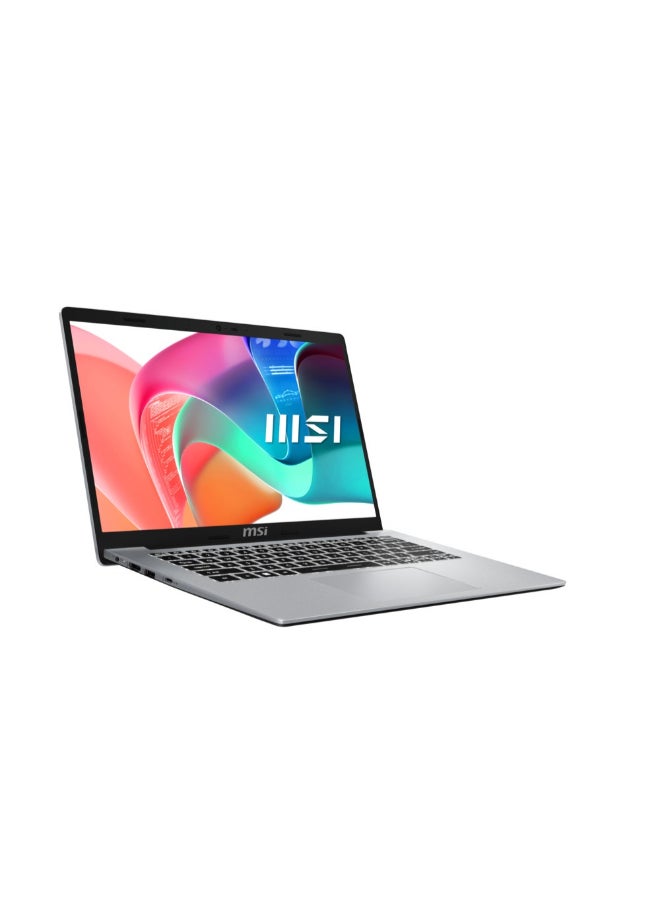 MSI Modern 14 F13MG Laptop With 14-Inch  Display, Core i5-1334U Processor/8GB RAM/512GB SSD/Intel Iris Graphics/Windows 11 Home English/Arabic Urban Silver  - Image 1