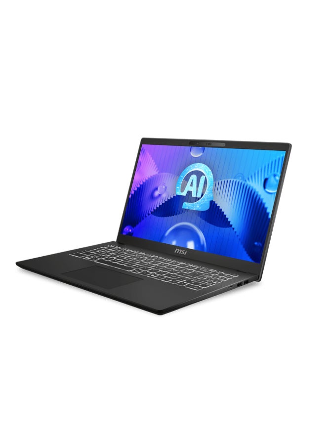 MSI Modern 15 H AI C2HMG Laptop With 15.6-Inch  Display, Core Ultra 5 225H Processor/16GB RAM/512GB SSD/Intel Arc Graphics/Windows 11 Home English/Arabic Classic Black  - Image 1
