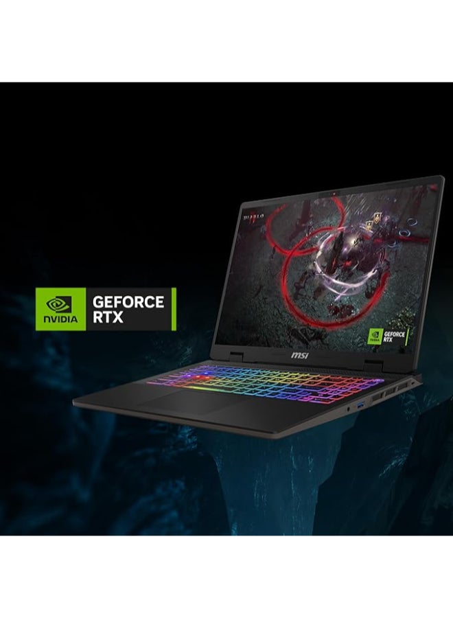 MSI Sword 16 HX B14VEKG Laptop With 16-Inch  Display, Core i9-14900HX Processor/16GB RAM/1TB SSD/6GB NVIDIA GeForce RTX 4050 Graphics/Windows 11 Home English/Arabic Cosmos Gray  - Image 4