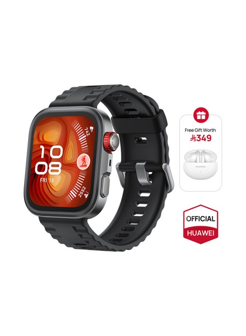 WATCH FIT 4 Pro Smartwatch, 1.82-Inch Display, Sapphire Glass And Titanium, Pro-Level Outdoor Sports, ECG Analysis, up to 10-Day Battery Life, iOS And Android + Free FreeBuds 5i - Black