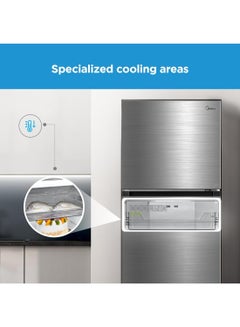 Midea Midea 489L Gross And 338L Net Double Door Refrigerator Multi-Air Flow Technology, Equipped With Smart Sensor, Electronic Control, Inverter Quattro, Active-C Fresh, Smart Cooling, Silver MDRT489MTE46AE MDRT489MTE46AE silver  - Image 5