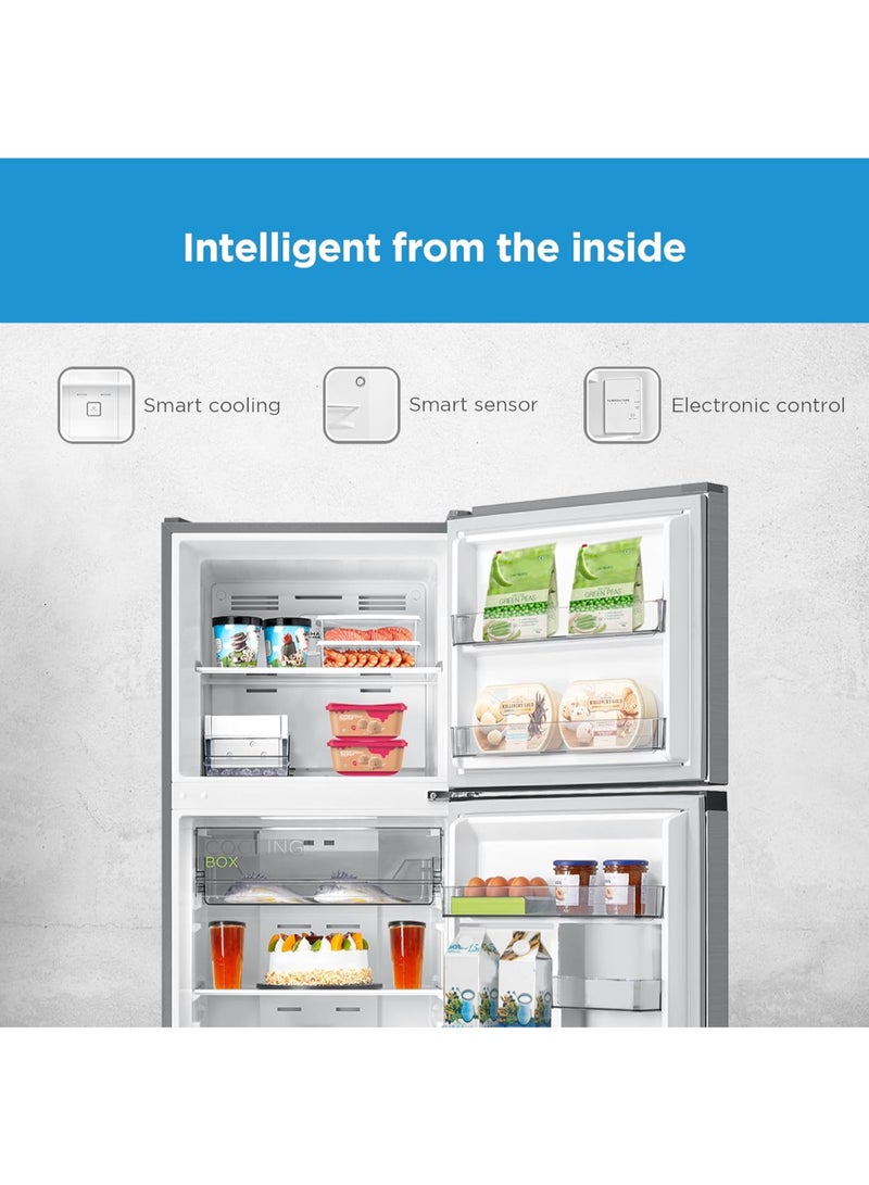 Midea - Midea 489L Gross And 338L Net Double Door Refrigerator Multi-Air Flow Technology, Equipped With Smart Sensor, Electronic Control, Inverter Quattro, Active-C Fresh, Smart Cooling, Silver MDRT489MTE46AE MDRT489MTE46AE silver - Image 1