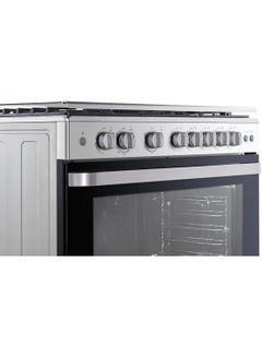 Midea Midea 90x60cm Freestanding Cooker, Full Gas Cooking Range with 5 Burners, Automatic Ignition & Full Safety, Cast Iron Pan Support, Stainless Steel Finish, Separate Knob for Oven & Grill MFO-MG36LE-SS MFO-MG36LE-SS silver  - Image 3