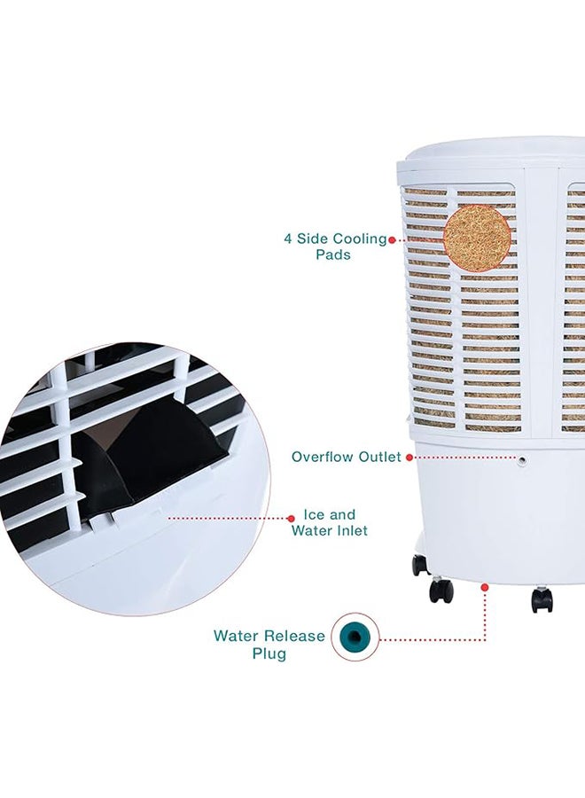 سيمفوني Desert Air Cooler 80L - 80 Litre capacity, side cooling pads, energy efficient -  1 Year warranty 80 L Winter 80 XL White  - Image 3