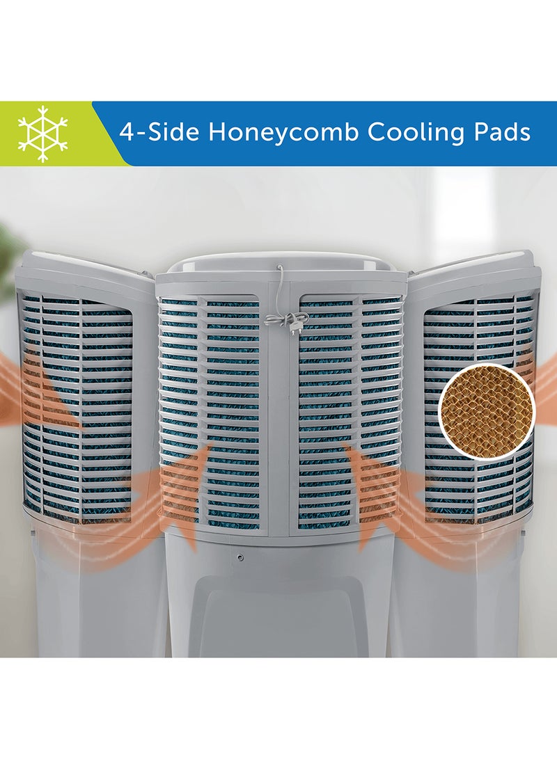 SYMPHONY Desert Air Cooler 80L - 80 Litre capacity, side cooling pads, energy efficient -  1 Year warranty 80 L Winter 80 XL White - Image 4