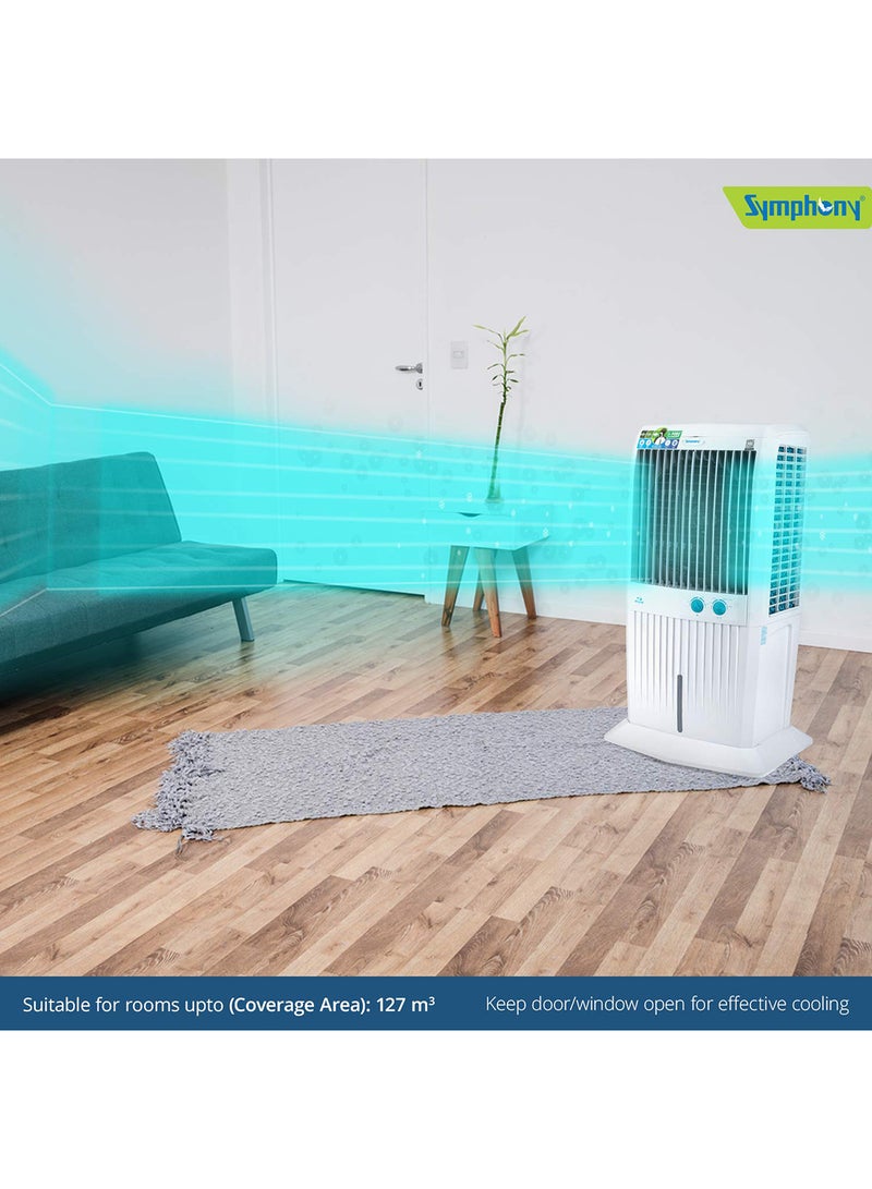 SYMPHONY - Desert Air Cooler For Home with Honeycomb Pads, Powerful Fan, i-Pure Technology and Low Power Consumption 70 L Storm 70 XL White - Image 1