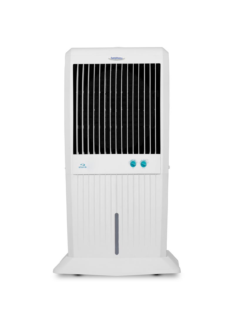 SYMPHONY Desert Air Cooler For Home with Honeycomb Pads, Powerful Fan, i-Pure Technology and Low Power Consumption 70 L Storm 70 XL White - Image 1