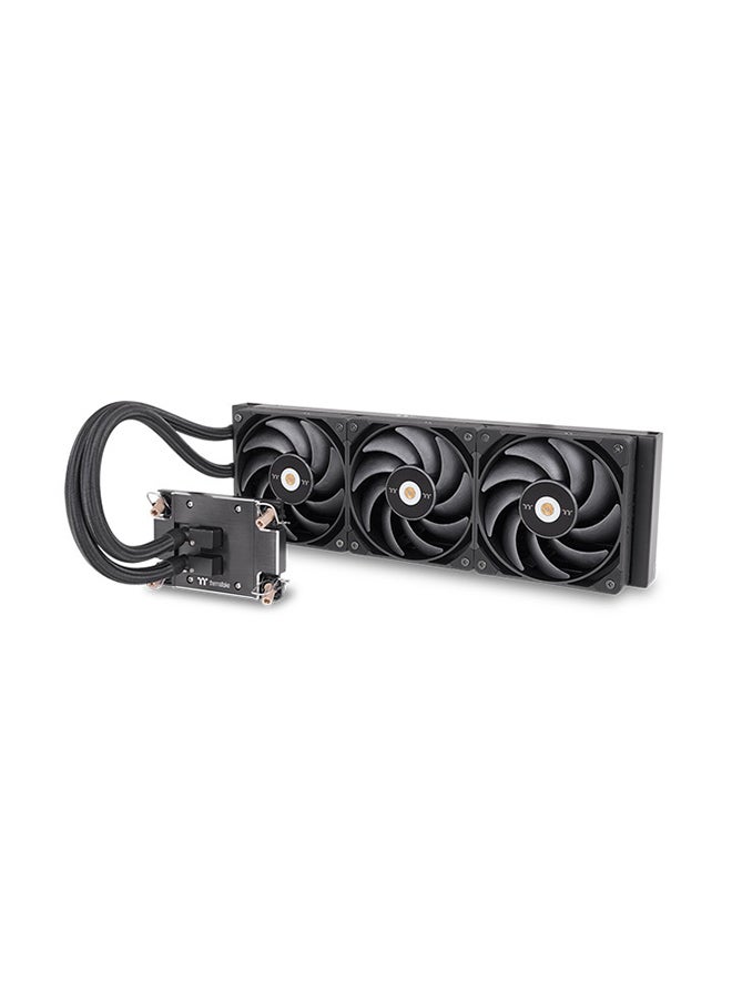 Thermaltake AW360 AIO Liquid Cooler - 360mm Aluminum Radiator, 3 x 120mm High-Static Pressure RGB Fans, Low-Profile Pump, Customizable RGB Lighting, Intel LGA1700/1200/115X, AMD AM5/AM4, Software & Alexa Control | CL-W450-PL12BL-A black  - Image 1
