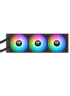 ثيرمال تيك LA360 ARGB Sync All-in-One Liquid CPU Cooler – 360mm Radiator, Triple 120mm PWM Fans, 3300 RPM Pump with Copper Base, 400mm Sleeved Tubes, Addressable 5V RGB Sync, Intel & AMD Compatible | CL-W459-PL12SW-A black  - Image 4