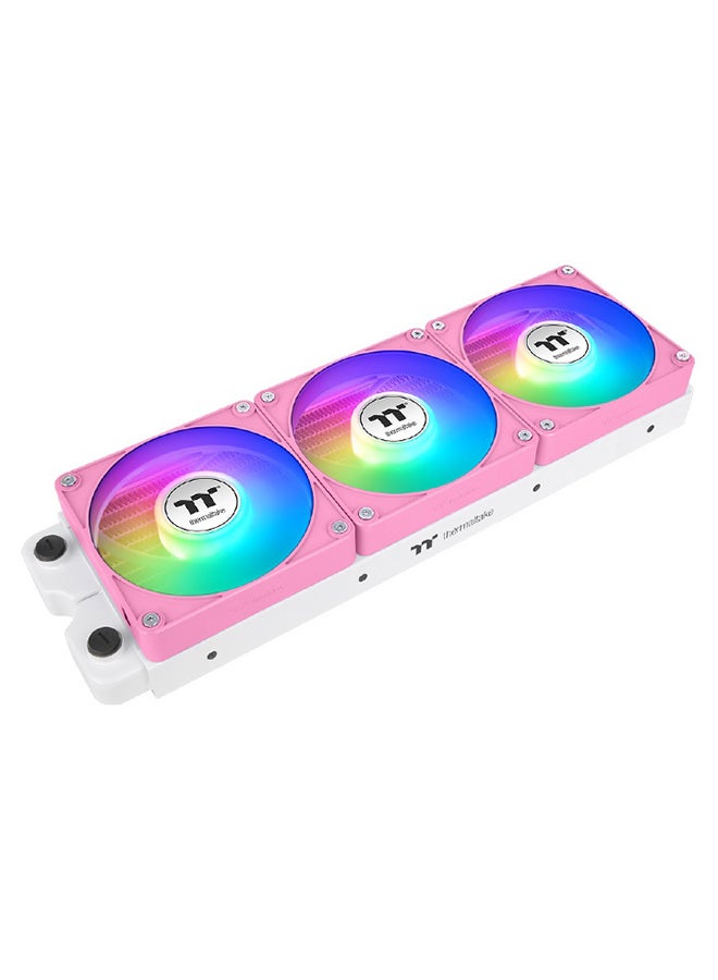 Thermaltake - CT120 EX ARGB Sync PC Cooling Fan (Pink, 3-Fan Pack) – 120mm, 9 Addressable RGB LEDs, 68 CFM Airflow, 2.95 mm-H2O Static Pressure, 28.5 dBA Noise Level, PWM Control, Magnetic Quick Connect Design | CL-F219-PL12PK-A pink - Image 1