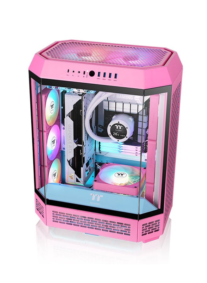 ثيرمال تيك - CT120 EX Reverse ARGB Sync 120mm PC Cooling Fans (Pink, 3-Pack) with 9 Addressable LEDs, 65.82 CFM Airflow, 1.87mm-H2O Static Pressure, Anti-Vibration Pads, MagForce 2.0 Quick Connect | CL-F225-PL12PK-A pink - Image 1