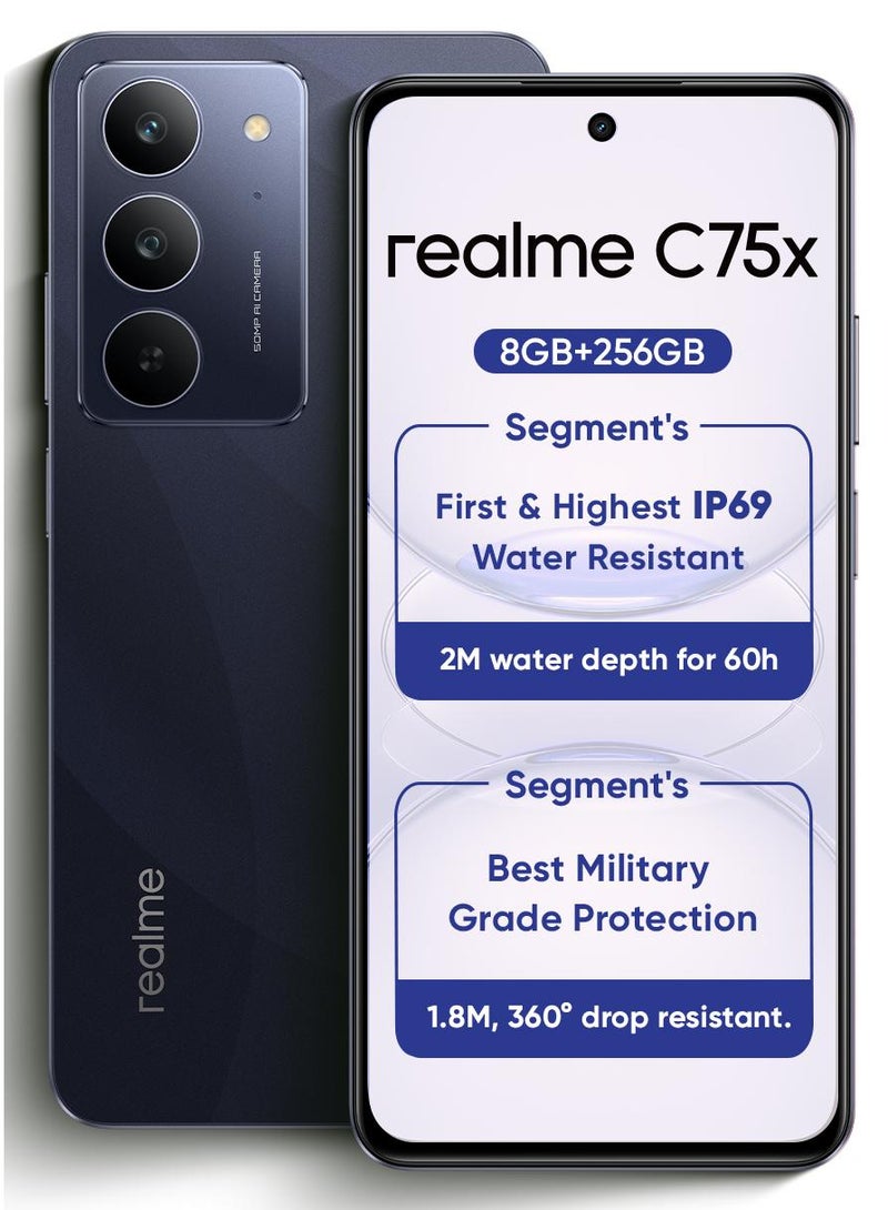 realme C75X Dual SIM Oceanic Blue 8GB RAM 256GB 4G - Middle East Version - Image 1