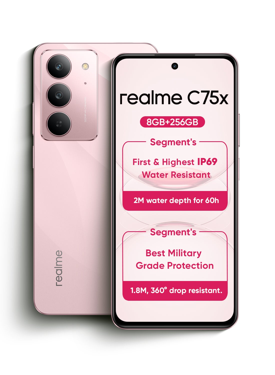 C75X Dual SIM Coral Pink 8GB RAM 256GB 4G - Middle East Version