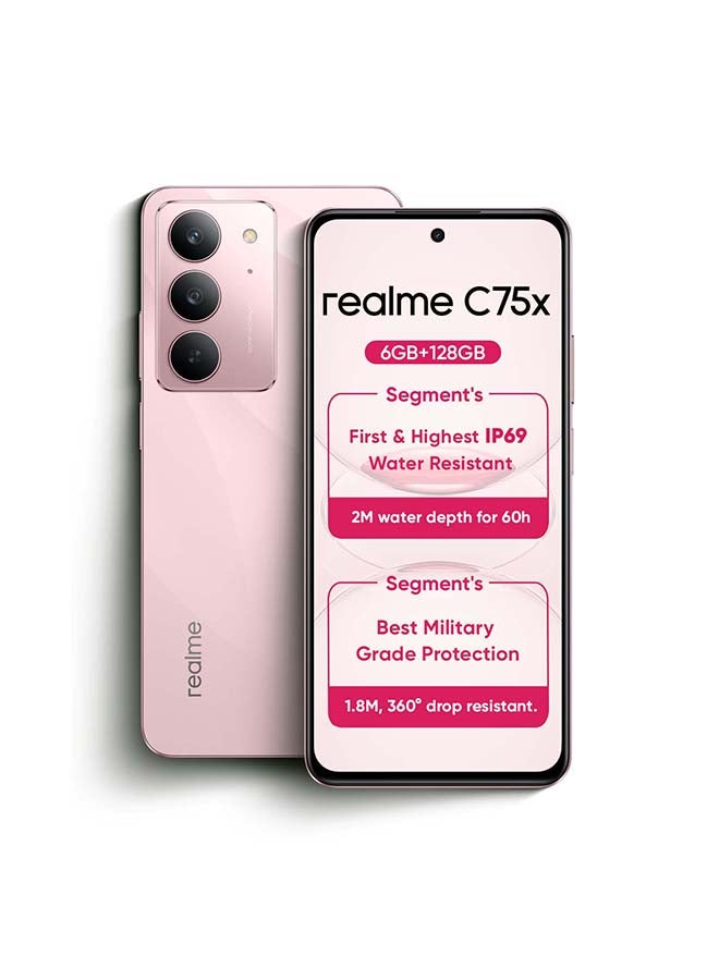 realme C75X Dual SIM Coral Pink 6GB RAM 128GB 4G - Middle East Version - Image 1
