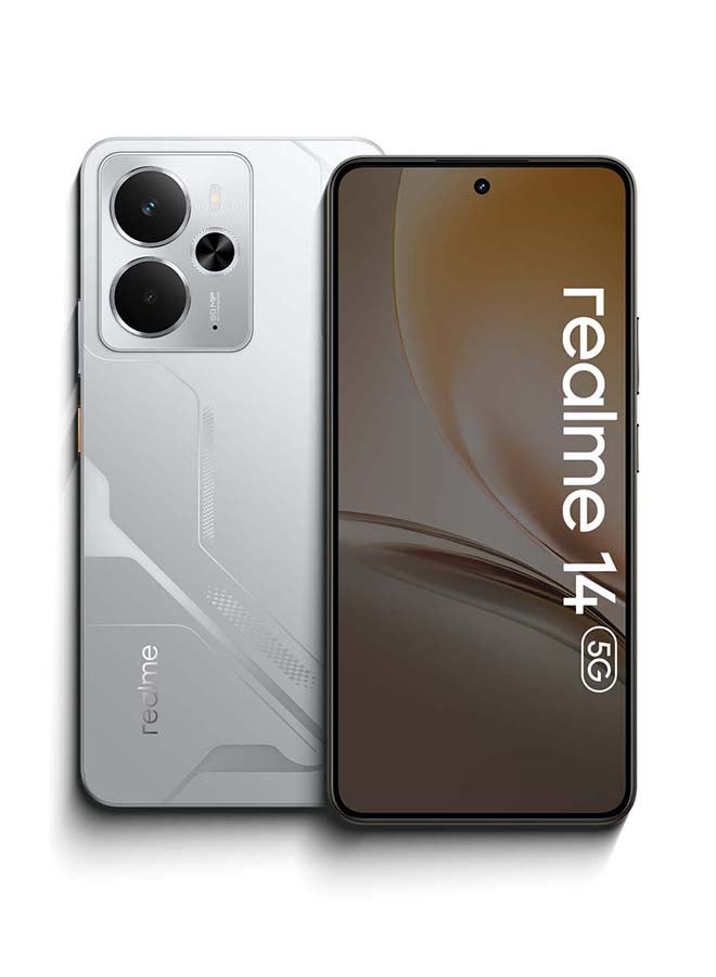 realme 14 5G Dual SIM Mecha Silver 12GB RAM 256GB - Middle East Version - Image 1