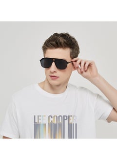 لي كوبر Polarized Sunglasses Black To Stripe Frame Grey Mirror Lens 60mm  - LC1001C03  - Image 4