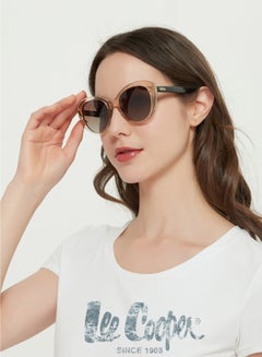 لي كوبر Women's Polarized Sunglasses Brown Frame Gr. Brown Mirror Lens 51mm  - LC1007C03  - Image 4