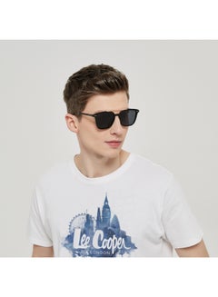لي كوبر Polarized Sunglasses Shiny Black Frame Single Black Mirror Lens 51mm  - LC1019C01  - Image 4