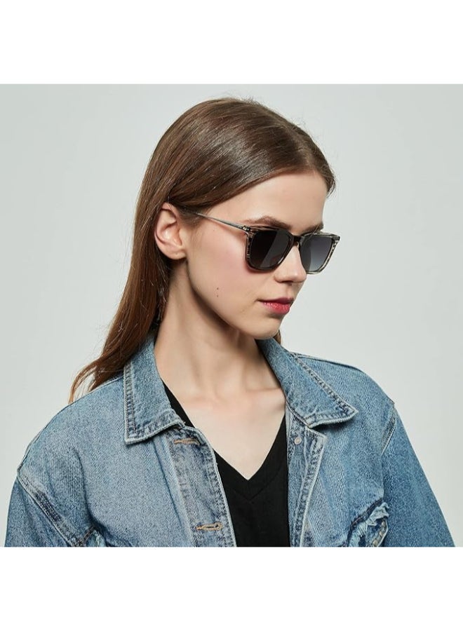 Lee Cooper - Men's Polarized Sunglasses BROWN STRIPE Frame GR.GREY Mirror Lens 52mm  - LC1003C01 - Image 1