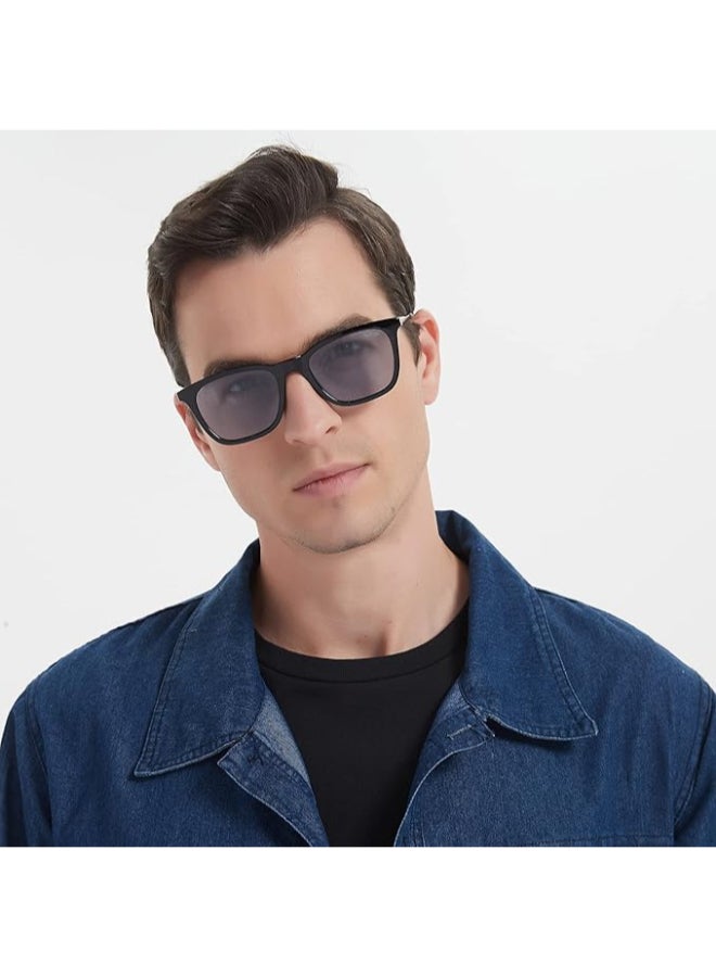 لي كوبر نظارات شمسية قطبية بإطار أسود وعدسة مرآة زرقاء 52 مم - LC1003C02 - Image 4