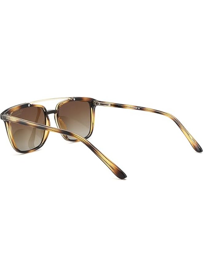 لي كوبر - Polarized Sunglasses Shiny Demi Brown  Frame Gradient brown Mirror Lens 51mm  - LC1019C03 - Image 1