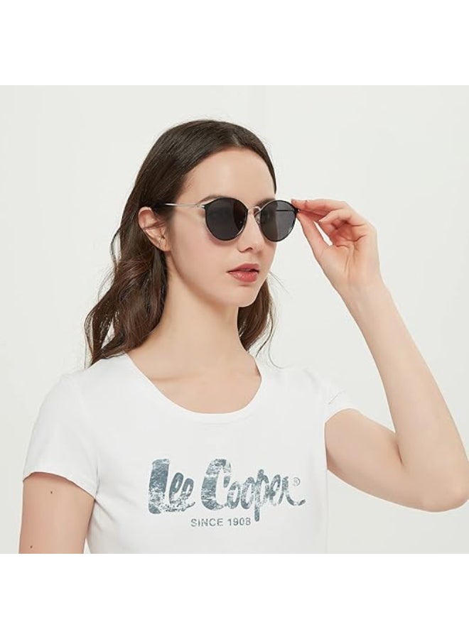 لي كوبر نظارات شمسية بإطار رمادي وعدسة عاكسة 52 مم - LC1025C02 - Image 4