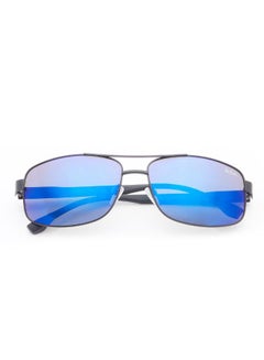 لي كوبر Men's Polarized Sunglasses Black Frame Blue Mirror Mirror Lens 64mm  - LC1203C03  - Image 5