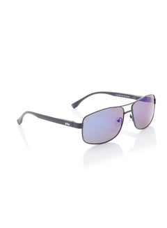 لي كوبر Men's Polarized Sunglasses Black Frame Blue Mirror Mirror Lens 64mm  - LC1203C03  - Image 4