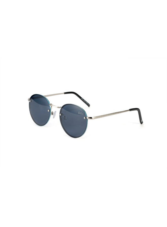 لي كوبر Polarized Sunglasses Silver Frame Dark Blue Mirror Lens 53mm  - LC1212C02  - Image 2