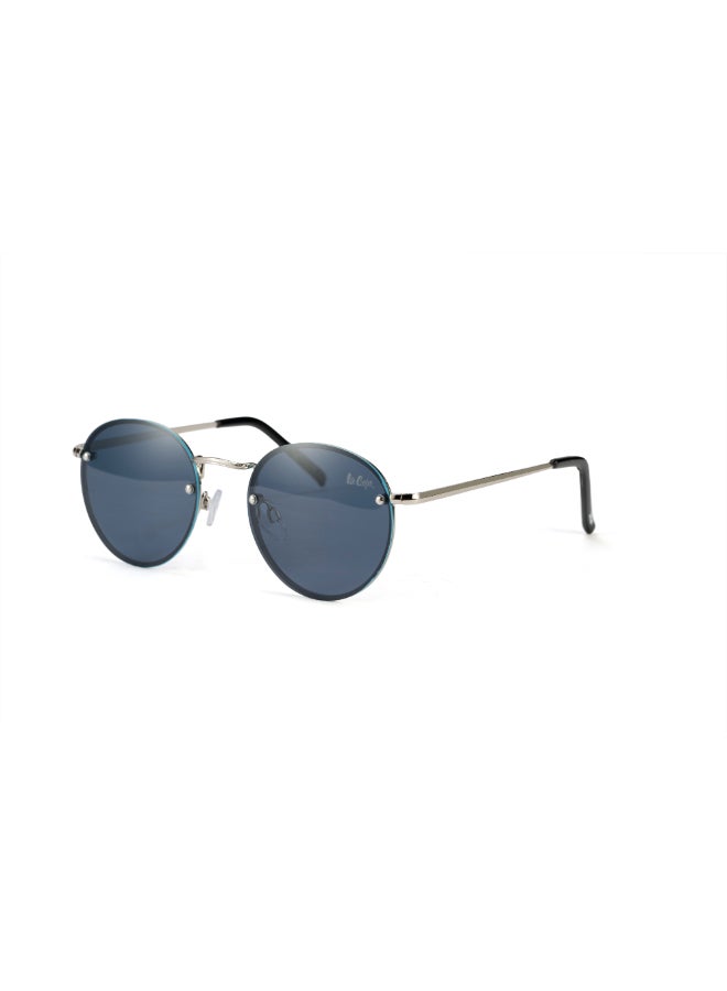 لي كوبر Polarized Sunglasses Silver Frame Dark Blue Mirror Lens 53mm  - LC1212C02  - Image 3