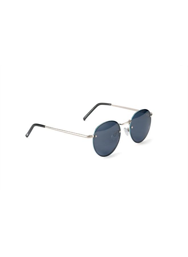 لي كوبر Polarized Sunglasses Silver Frame Dark Blue Mirror Lens 53mm  - LC1212C02  - Image 5