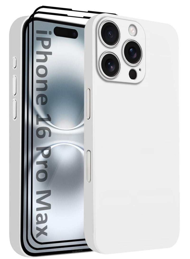 MARGOUN 3Packs Thin Case For iPhone 16 Pro Max, Back Cover Sturdy Durable Ultra-Thin Case Drop Protection Cover Clear - White-3 - Image 1