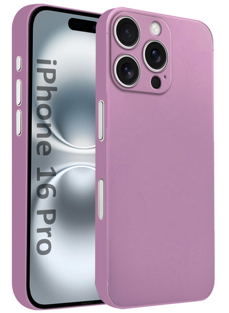 MARGOUN Thin Case For iPhone 16 Pro , Back Cover Sturdy Durable Ultra-Thin Case Drop Protection Cover Clear - Pink-1  - Image 1