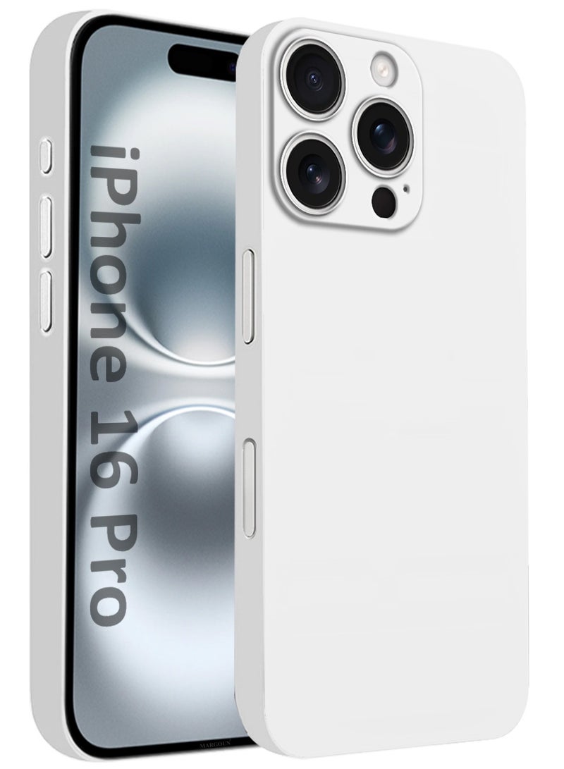 MARGOUN Thin Case For iPhone 16 Pro , Back Cover Sturdy Durable Ultra-Thin Case Drop Protection Cover Clear - White-1  - Image 1