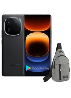 iQOO 12 Pro 16GB+1TB BMW Motorsport Edition Snapdragon 8 Gen 3 Dual SIM 6.78″2K Curved Screen 144Hz Play Store 120W Fast Charging 50MP Triple Camera 5100mAh OTA, Black + Sling Bag Crossbody with Google play Chinese version  - Image 1