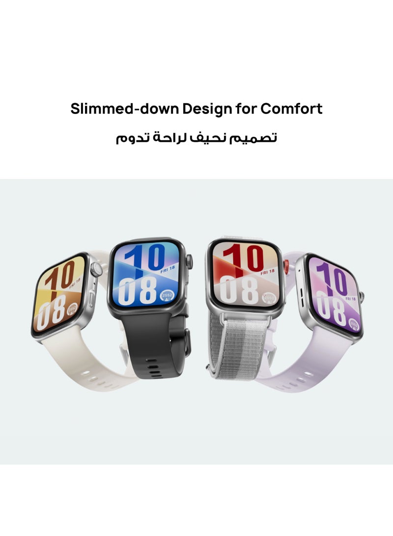 هواوي - Watch FIT4 Smart Watch, 1.82” Display, 100+ Sports modes, Fitness and Sleep Tracker, Heart Rate Monitor, Emotional Wellbeing Assistant, up to 10-Day Battery Life, iOS & Android + Free Strap Grey - Image 1
