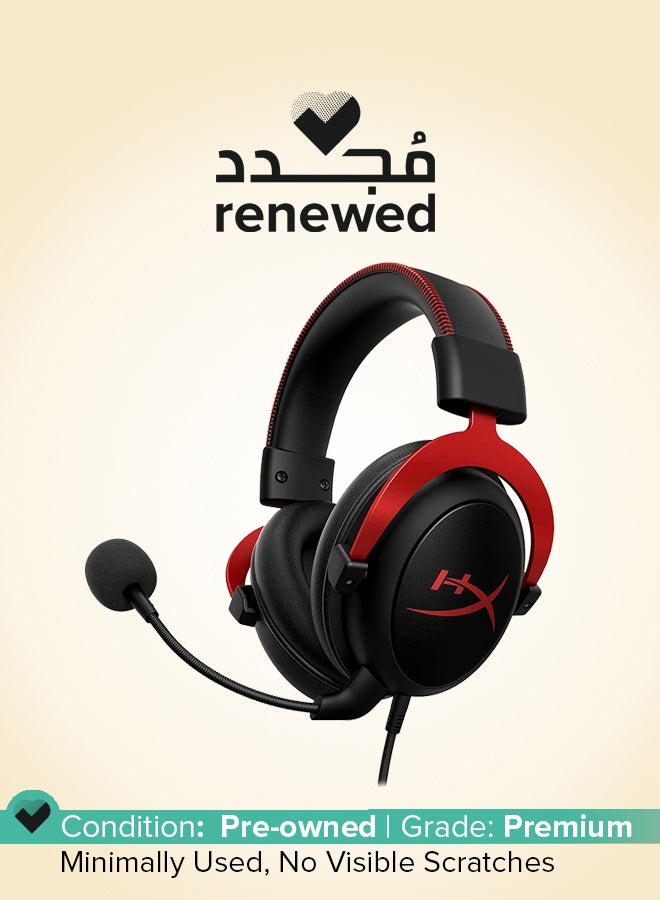 HYPERX Renewed - Cloud II Wired Gaming Headset - Black/Red - Image 1