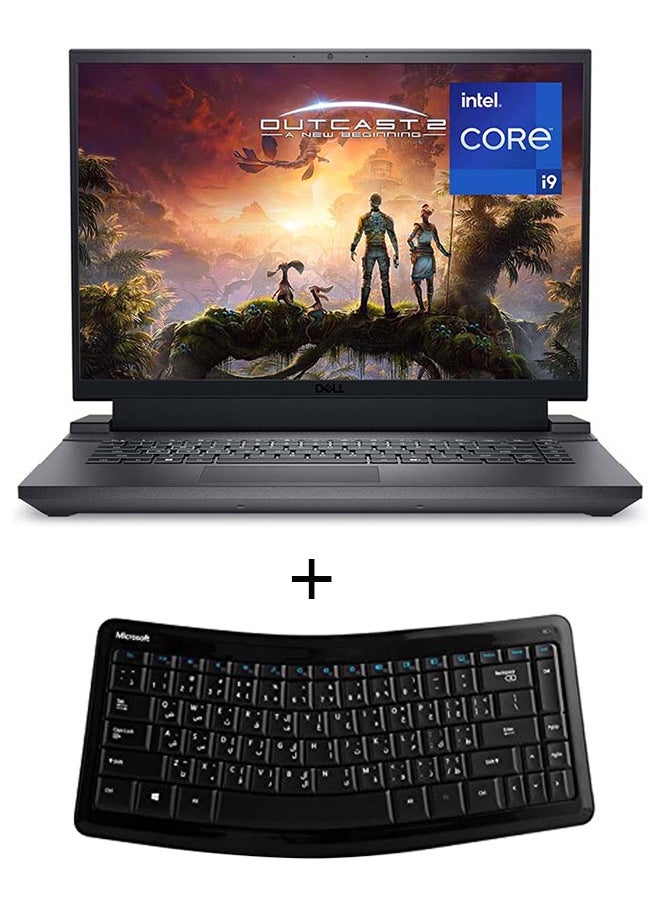 DELL - G16 7630 Gaming Laptop With 16-Inch Full HD(1920X1080) 165Hz Display, Core i9-13900HX Processor/32GB RAM/1TB SSD/8GB NVIDIA GeForce RTX 4070 Graphics Card/DOS(Without Windows)+Keyboard Microsoft English/Arabic Black - Image 1